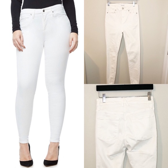 white good american jeans